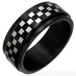 Silver and Black Rings